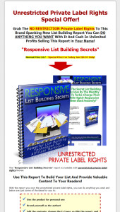 Responsive List building salespage