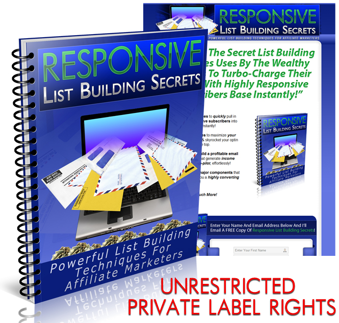Responsive list building Secrets E Book Graphic